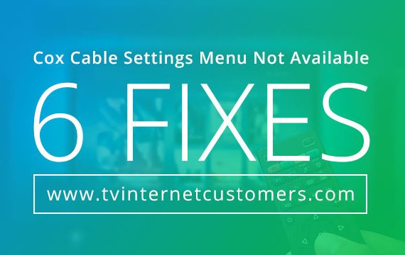 Cox Cable Settings Menu Not Available