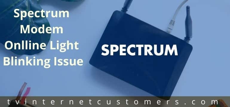spectrum modem online light blinking