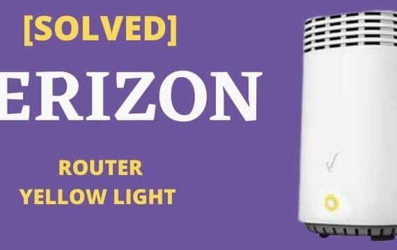 VERIZON ROUTER YELLOW LIGHT